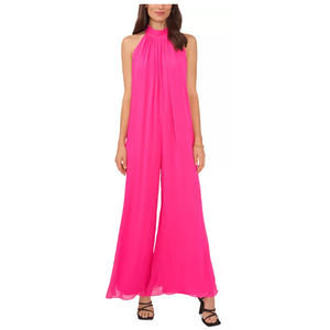 VINCE CAMUTO Women's Halter Jumpsuit Pink Medium